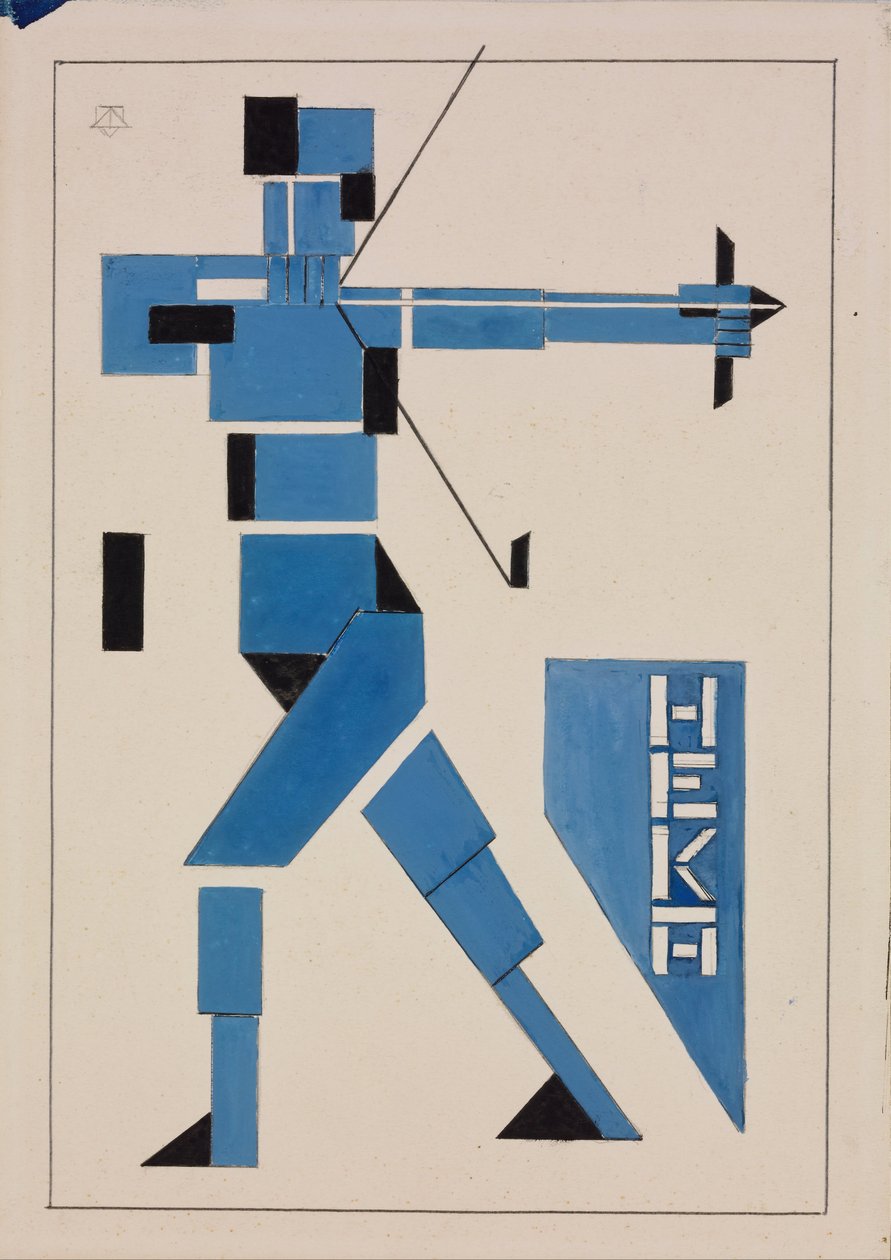 Návrh plakátu - Oeuvre Theo van Doesburg (Christian Emile Marie Kupper) (1883-1931) - 1919 - Kvaš na papíře - 31,7x22,3 - Szepmuveszeti Muzeum, Budapešť od Theo van Doesburg