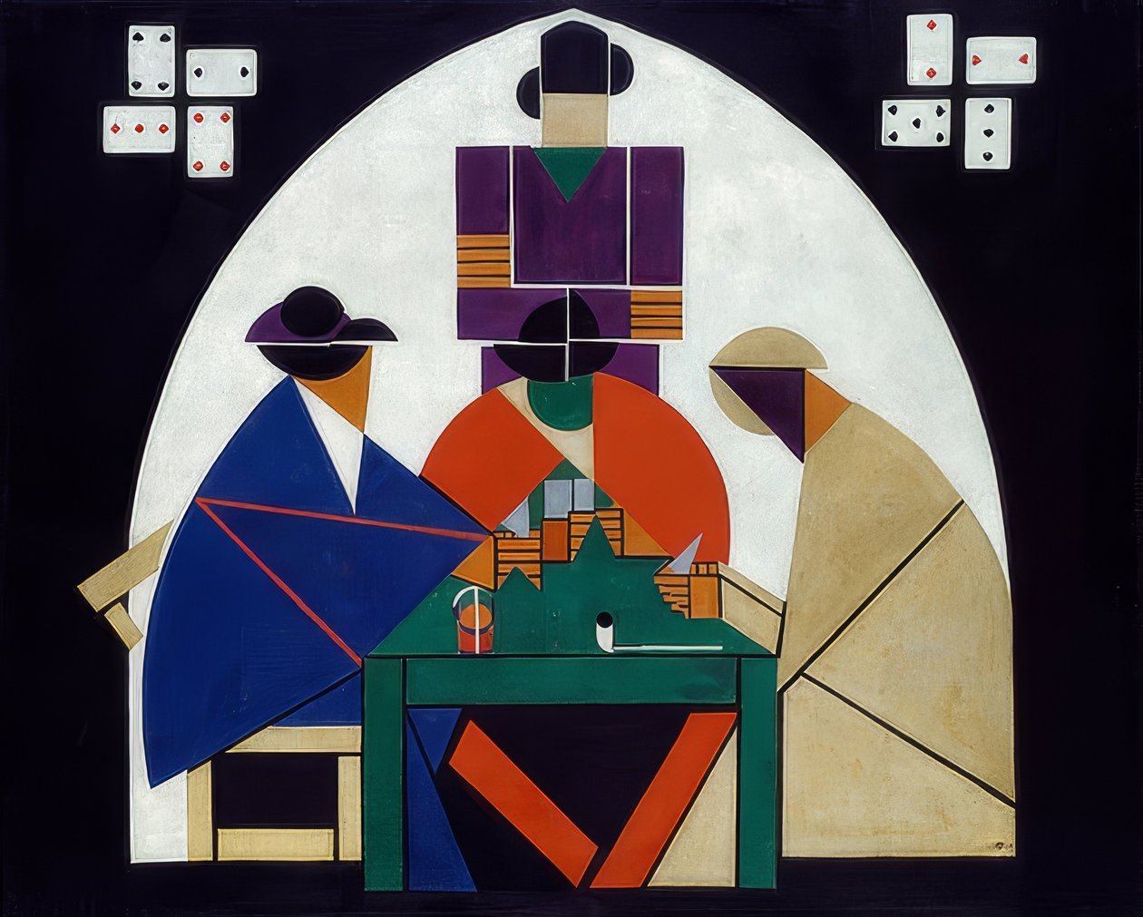 Hráč karet. 1916-17 od Theo van Doesburg