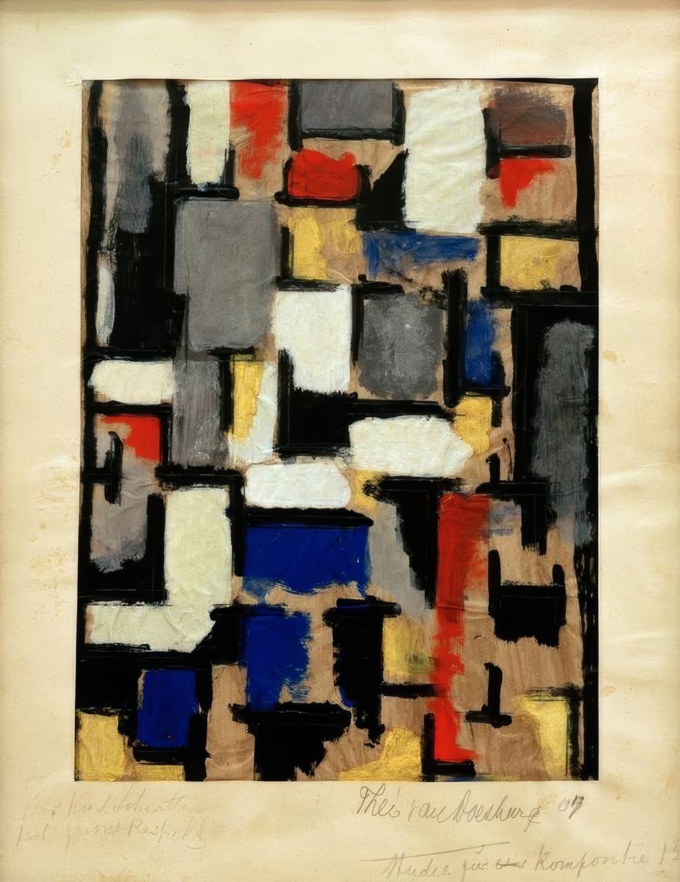 Lena v interiéru, studie ke skladbě XIII od Theo van Doesburg