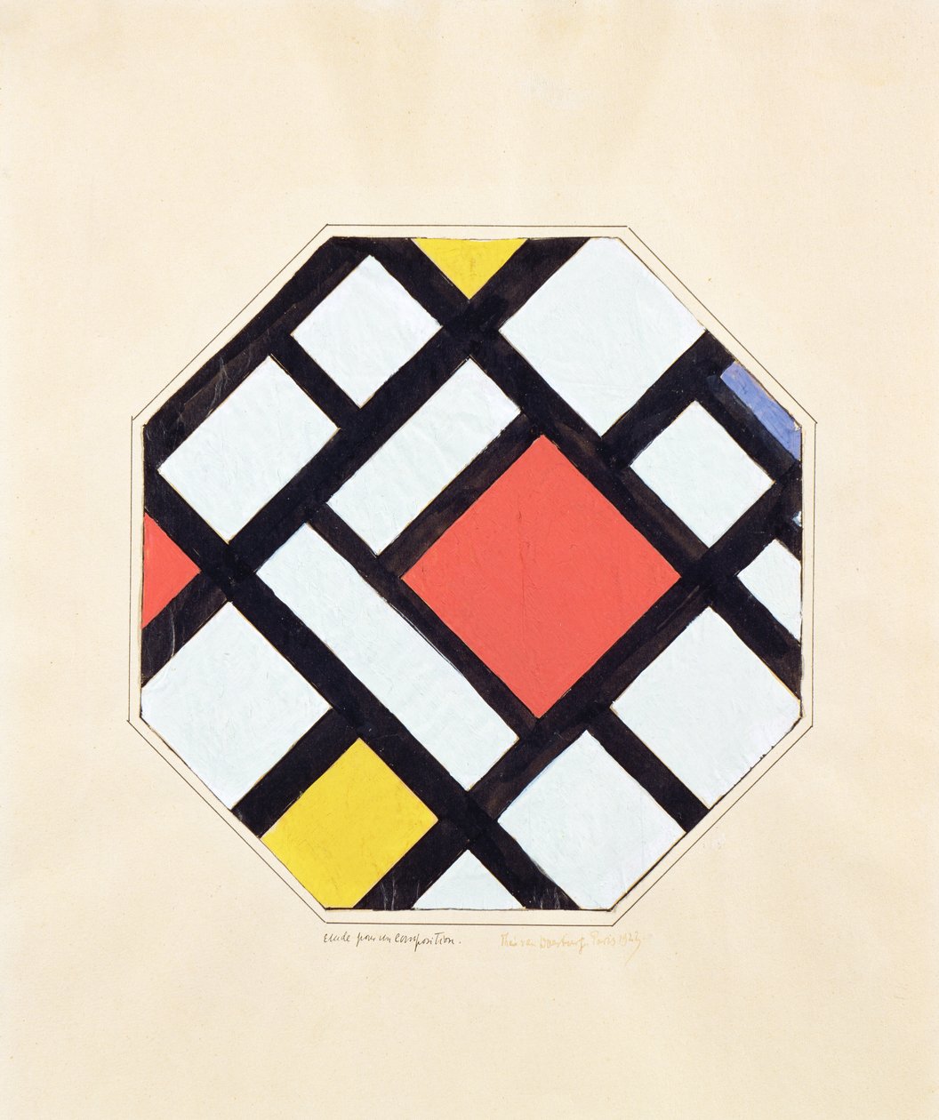 Studie pro skladbu, 1923 od Theo van Doesburg