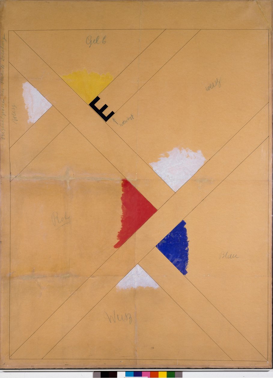 Nedokončený plakát k výstavě Van Doesburg (kombinovaná média od Theo van Doesburg