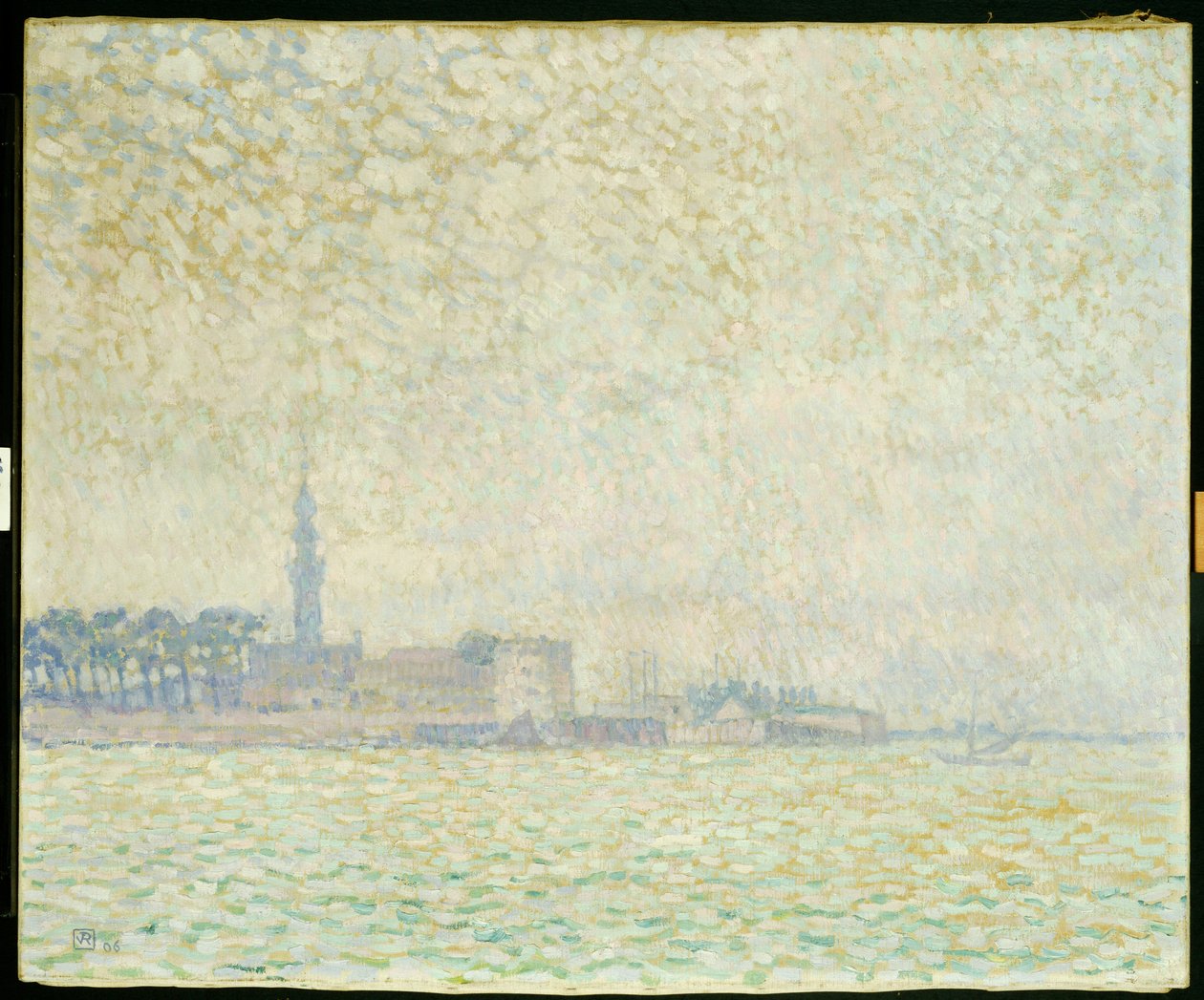 Pohled na Veere, Misty Morning, 1906 od Théo van Rysselberghe