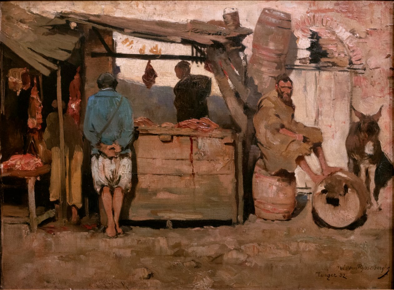 Řeznictví v Tangeru od Théo van Rysselberghe