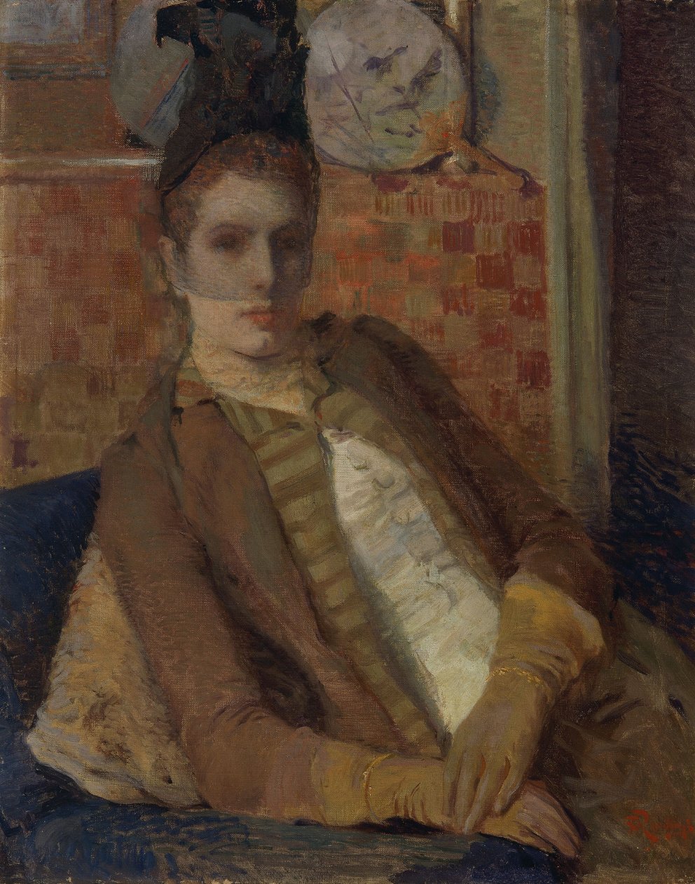 Portrét sedící dámy od Théo van Rysselberghe