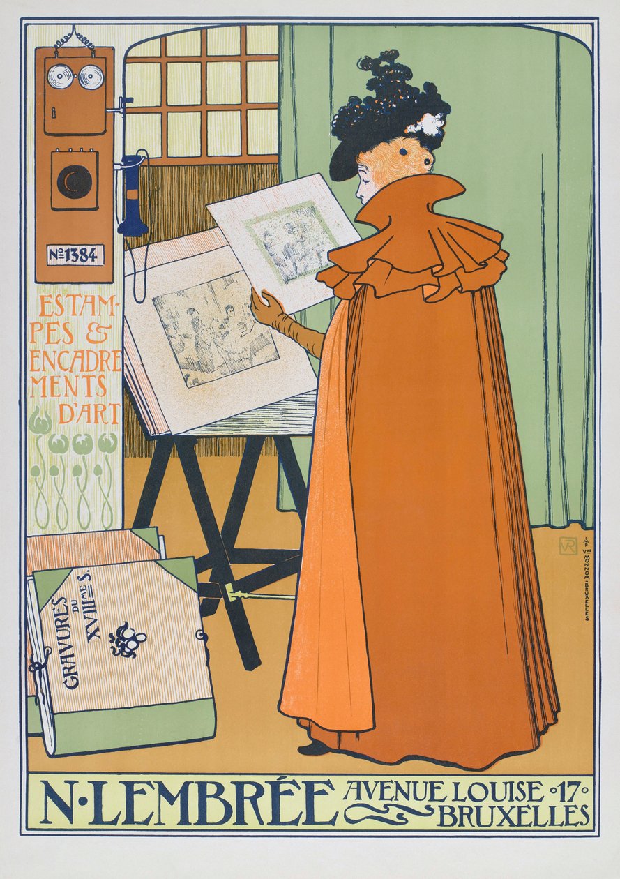 Plakátový reklamní obchod s uměním, Brusel od Théo van Rysselberghe