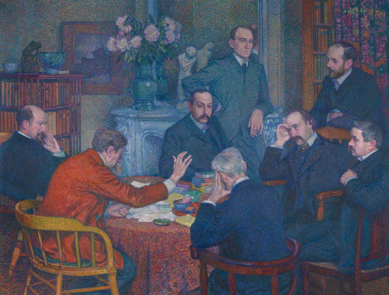 Přednáška Emila Verhaerena od Theo van Rysselberghe