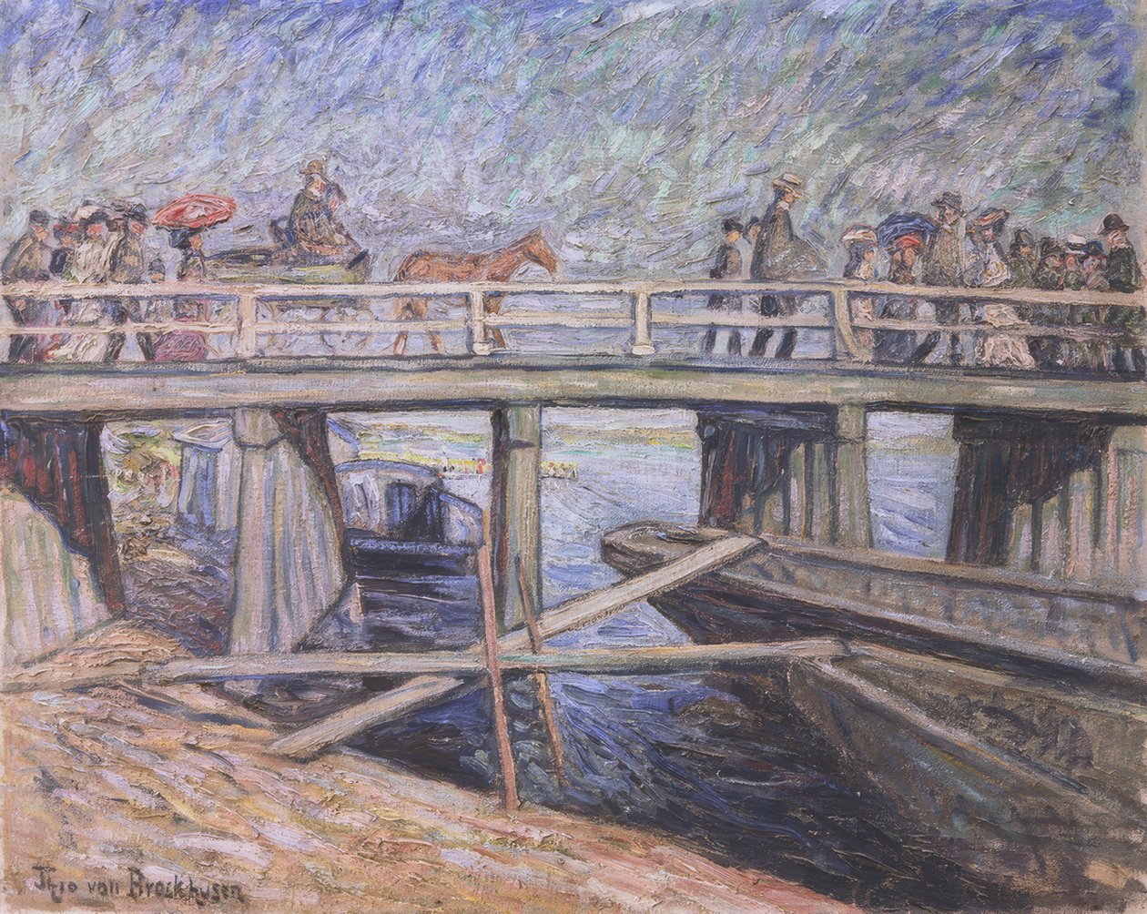 Dřevěný most v Baumgartenbrücku od Theo von Brockhusen