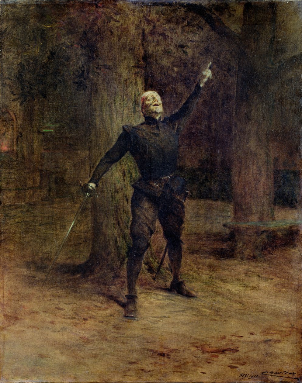 Constant Coquelin (1841-1909) jako Cyrano de Bergerac od Theobald Chartran