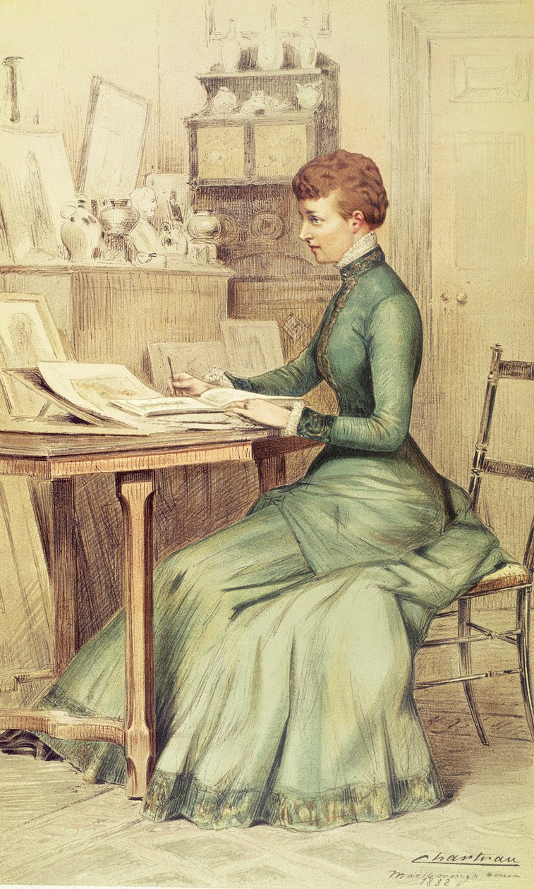 Její výsost princezna z Walesu (později královna Alexandra) v Marlborough House, z Vanity Fair, 1882 od Theobald Chartran