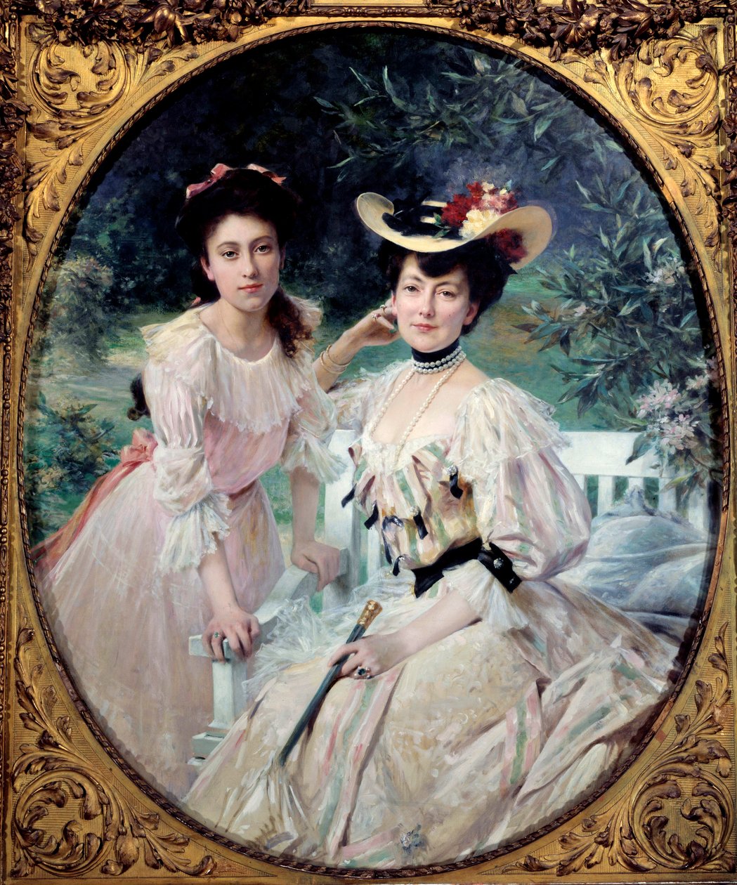 Portrét Madame Collasové a její dcery Malba Theobalda Chartrana (1849-1907) 1903 Ne. 1,63x1,3 m Paříž, musee d
