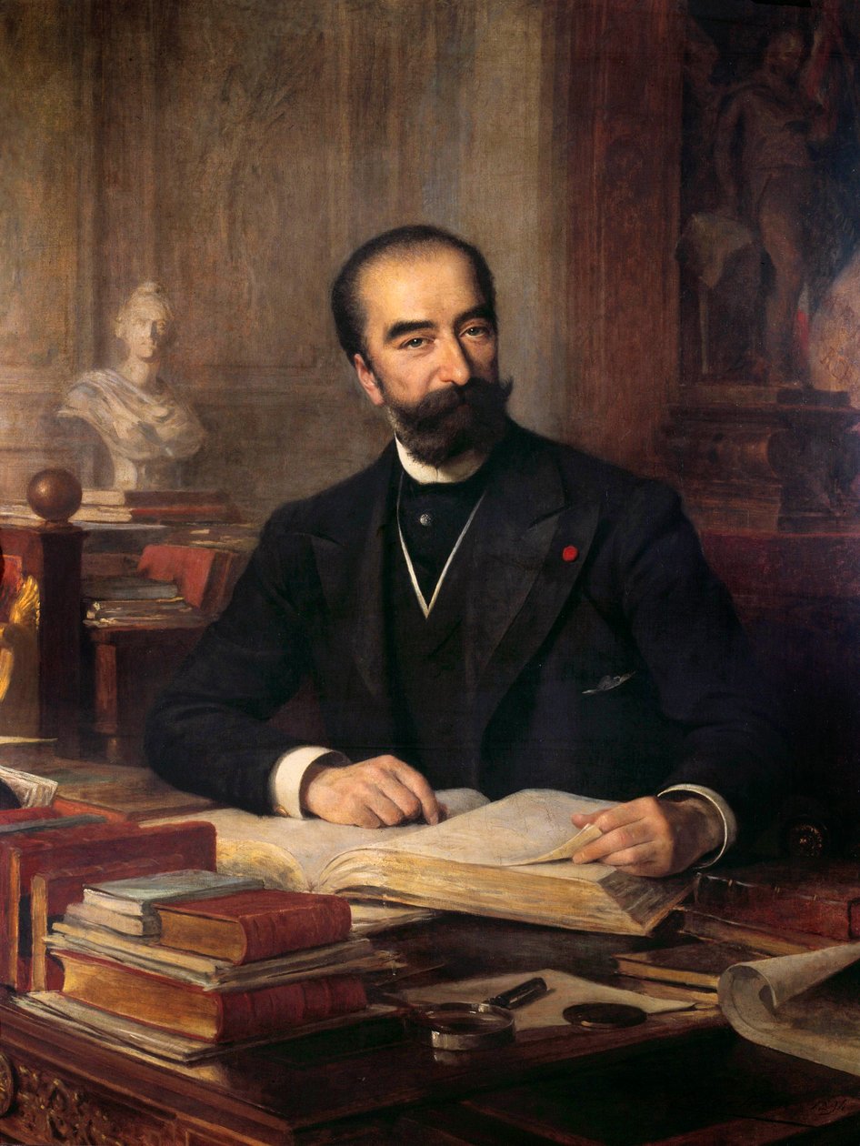 Portrét Sadiho Carnota (1837-1894) v jeho kanceláři, prezidenta v letech 1887 až 1894 Malba Theobalda Chartrana (1849-1907) Kolekce Carnot od Theobald Chartran