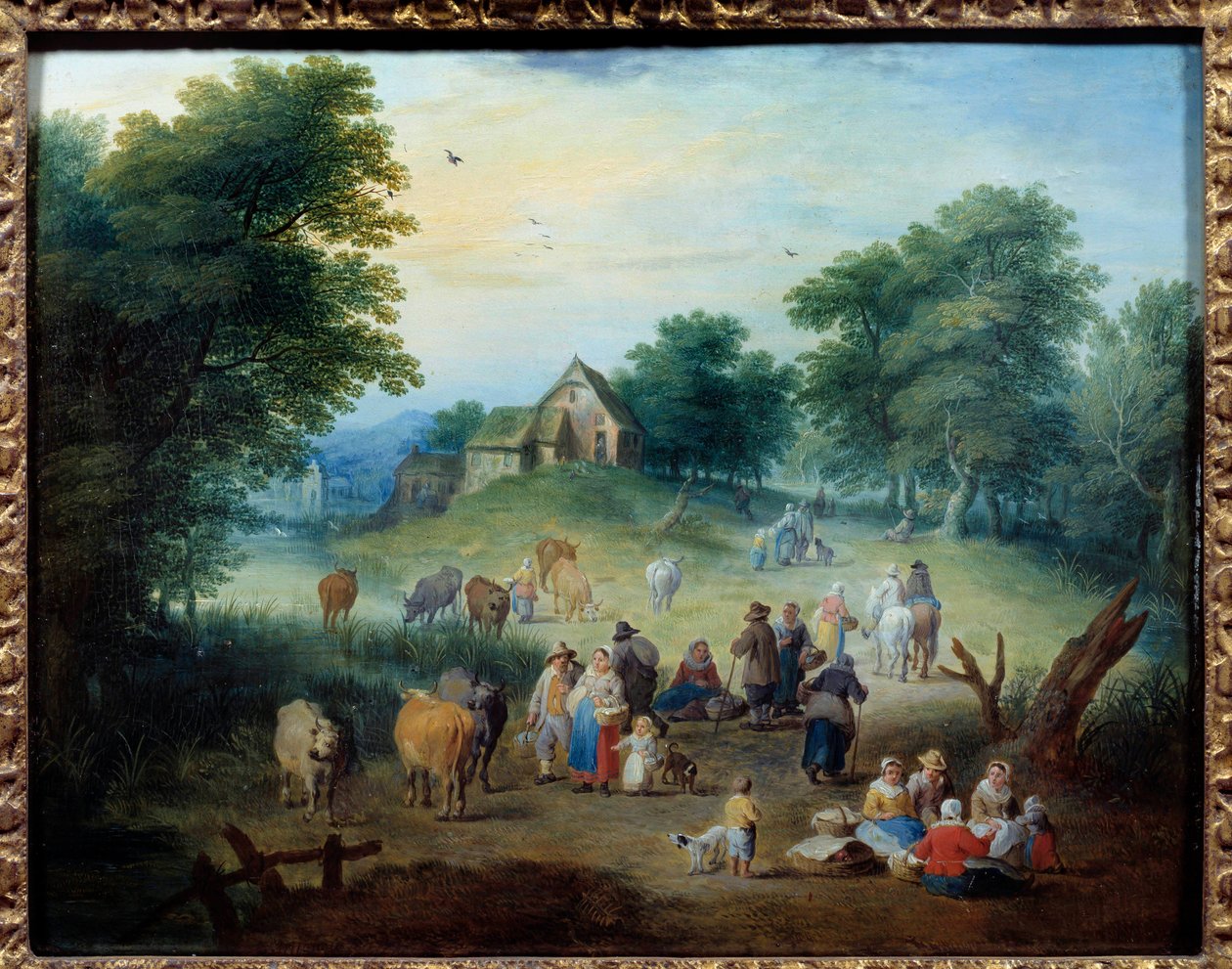 Country scéna. Obraz Theobalda Michau (1676-1765) od Theobald Michau