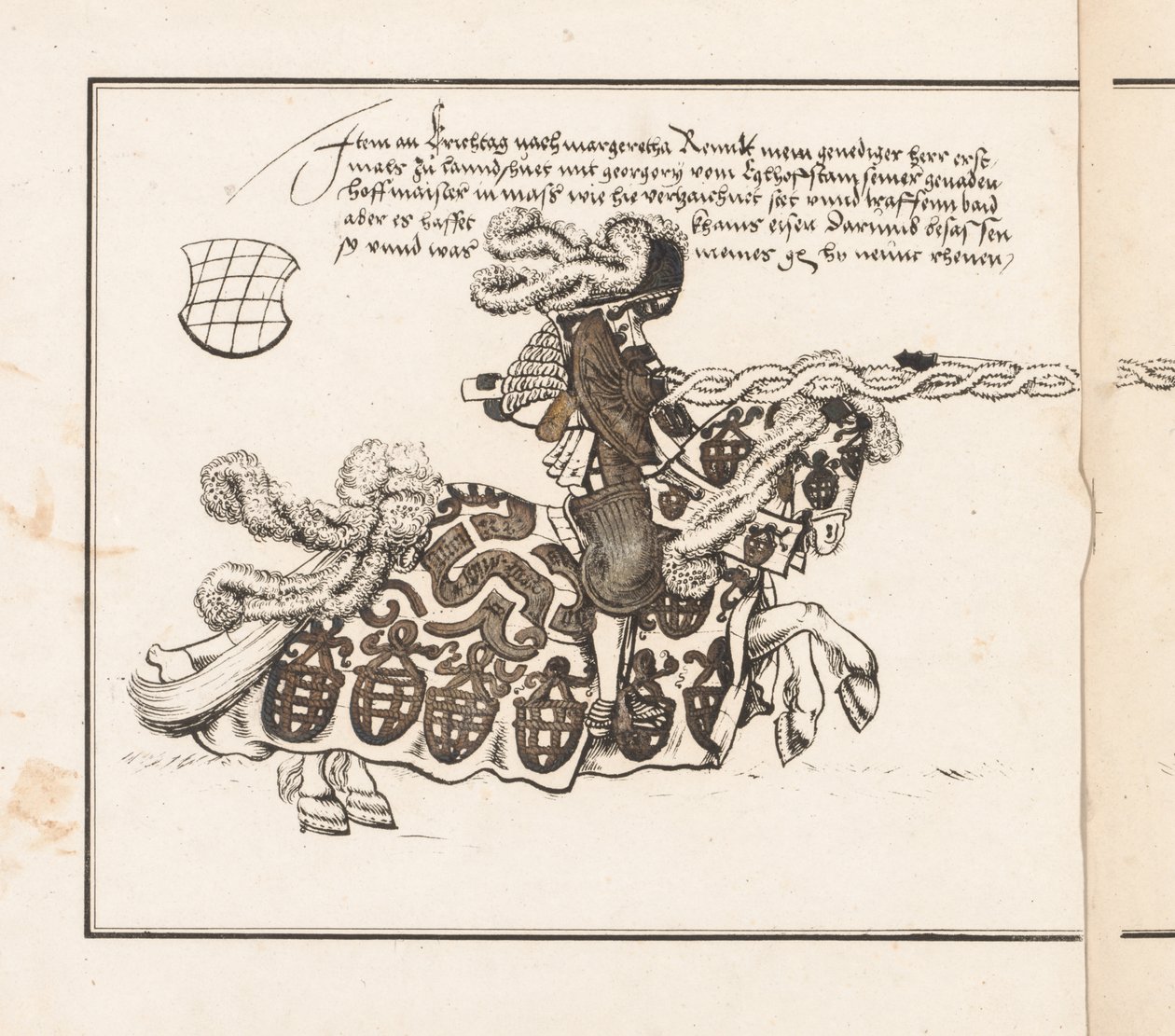 Book on Tournaments: Jouster Facing Right od Theobald Senefelder