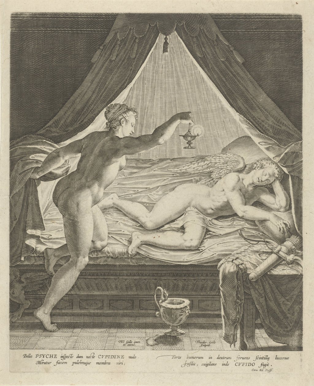 Amor a Psyché od Theodoor Galle