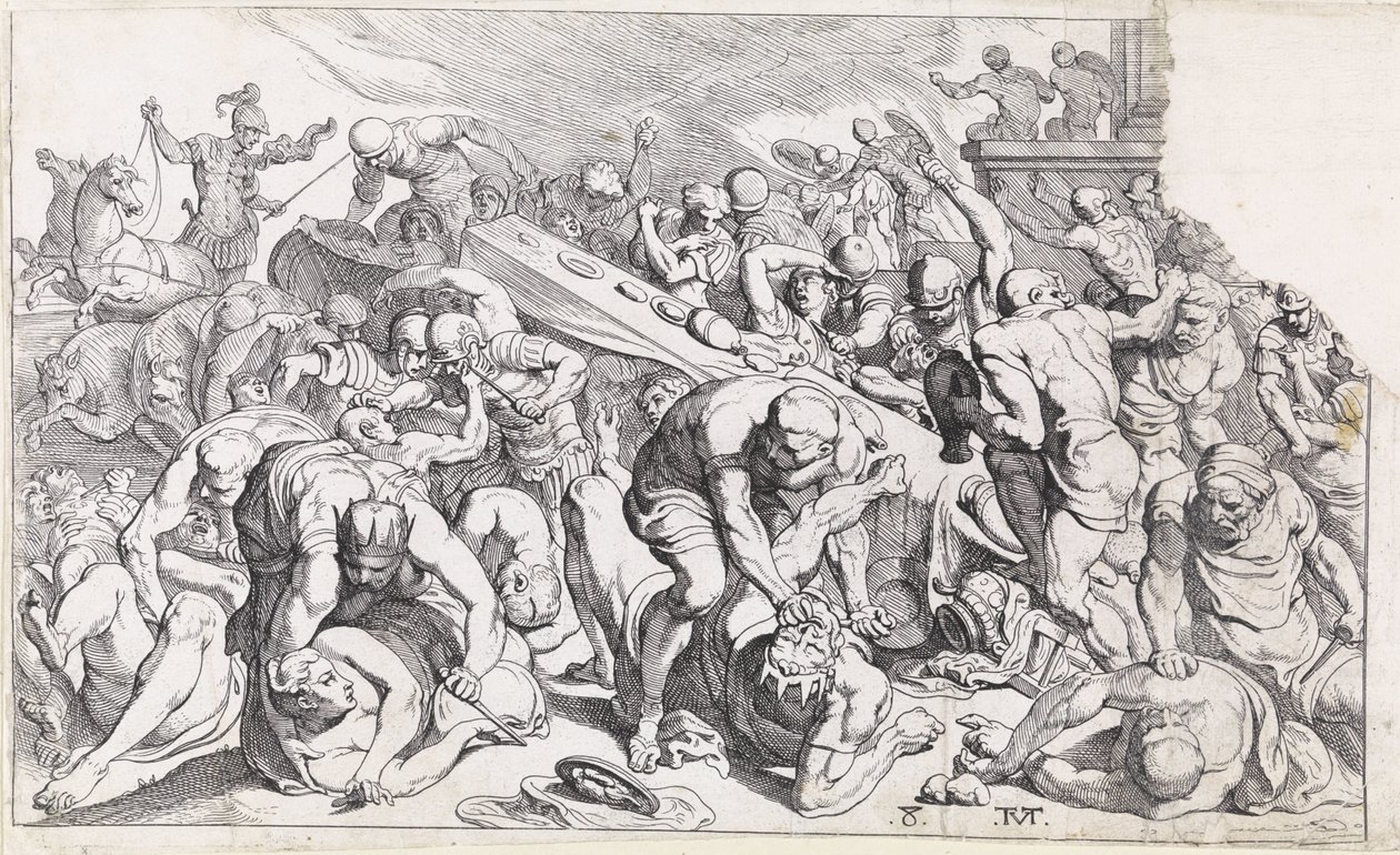 Vražda Agamemnona a Cassandry The Labors of Odysseus (název série) od Theodoor van Thulden