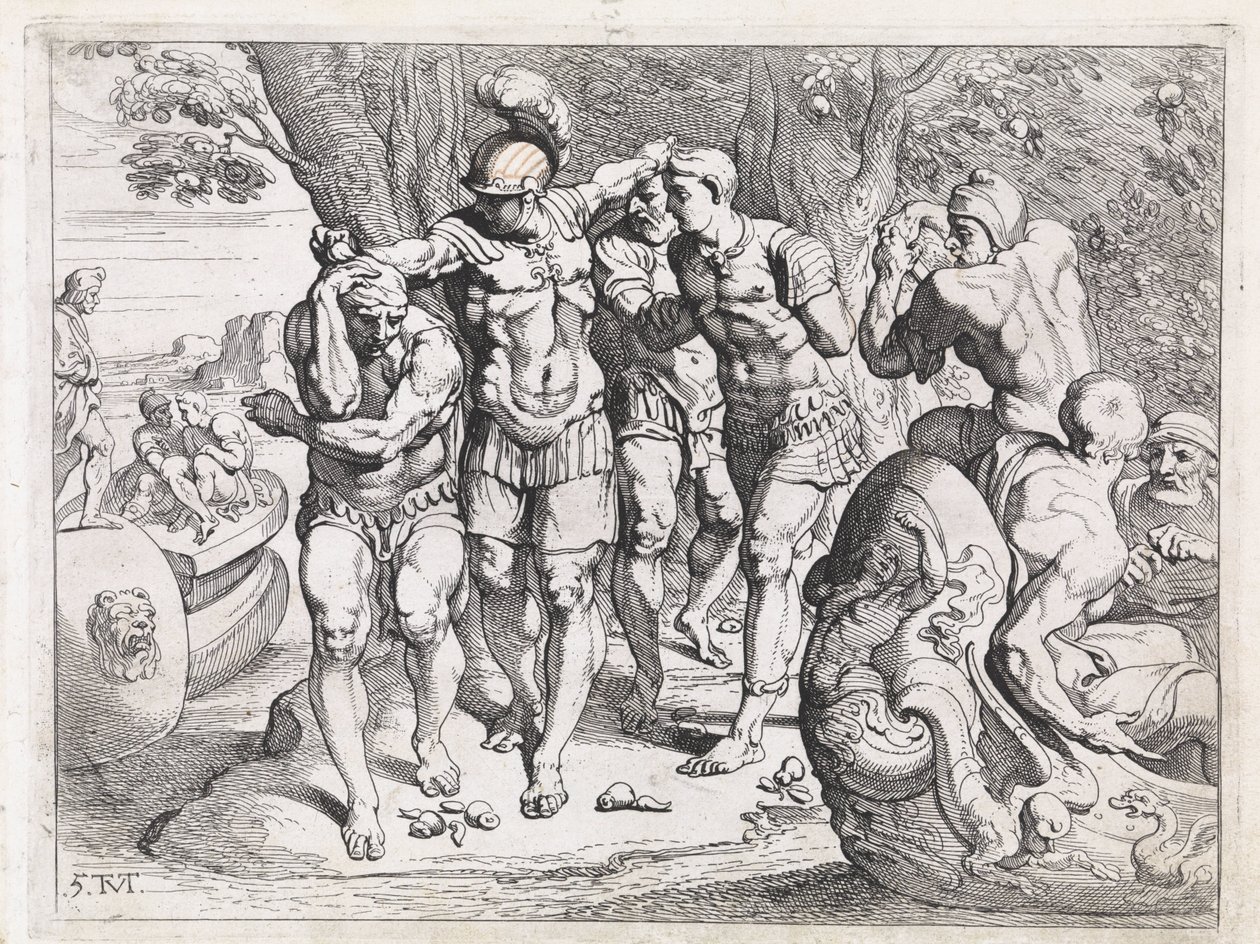 Odysseus v zemi pojídačů lotosů The Labors of Odysseus (název série) od Theodoor van Thulden