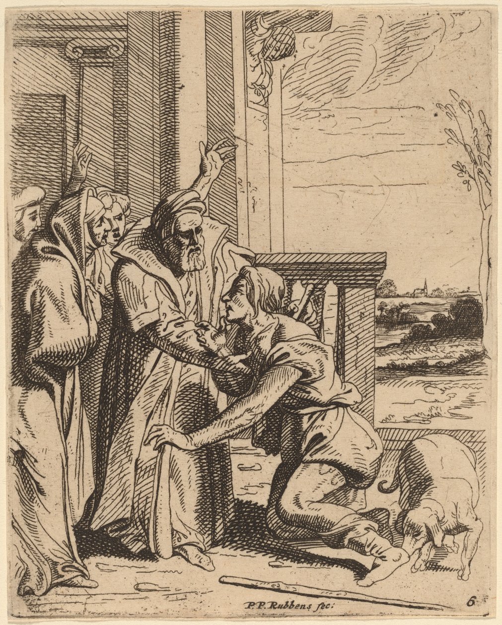 Marnotratný syn přijatý svým Otcem od Theodoor van Thulden after Sir Peter Paul Rubens