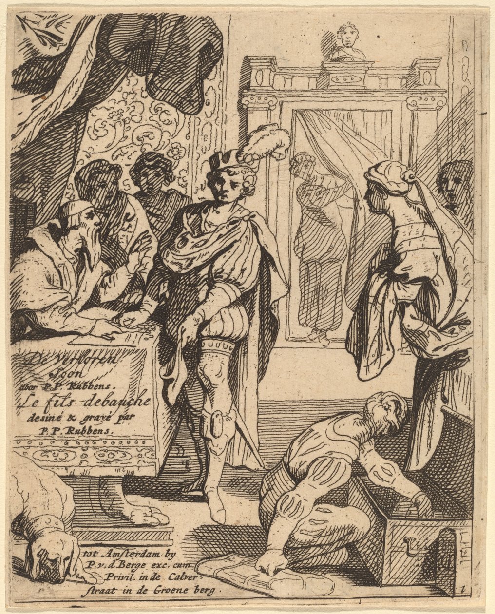 Marnotratný syn přijímající své dědictví od Theodoor van Thulden after Sir Peter Paul Rubens