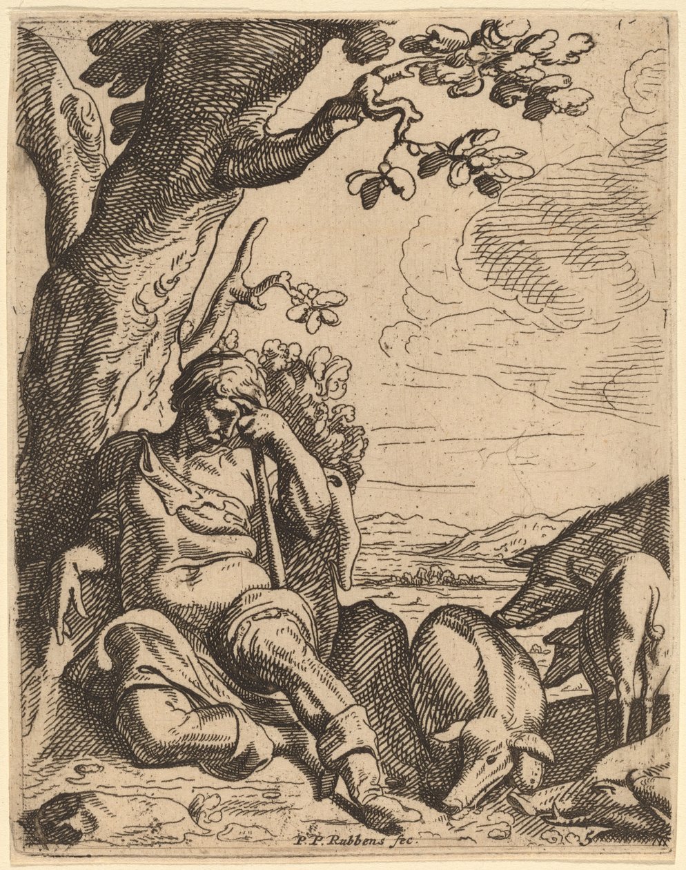 Marnotratný syn mezi sviněmi od Theodoor van Thulden after Sir Peter Paul Rubens