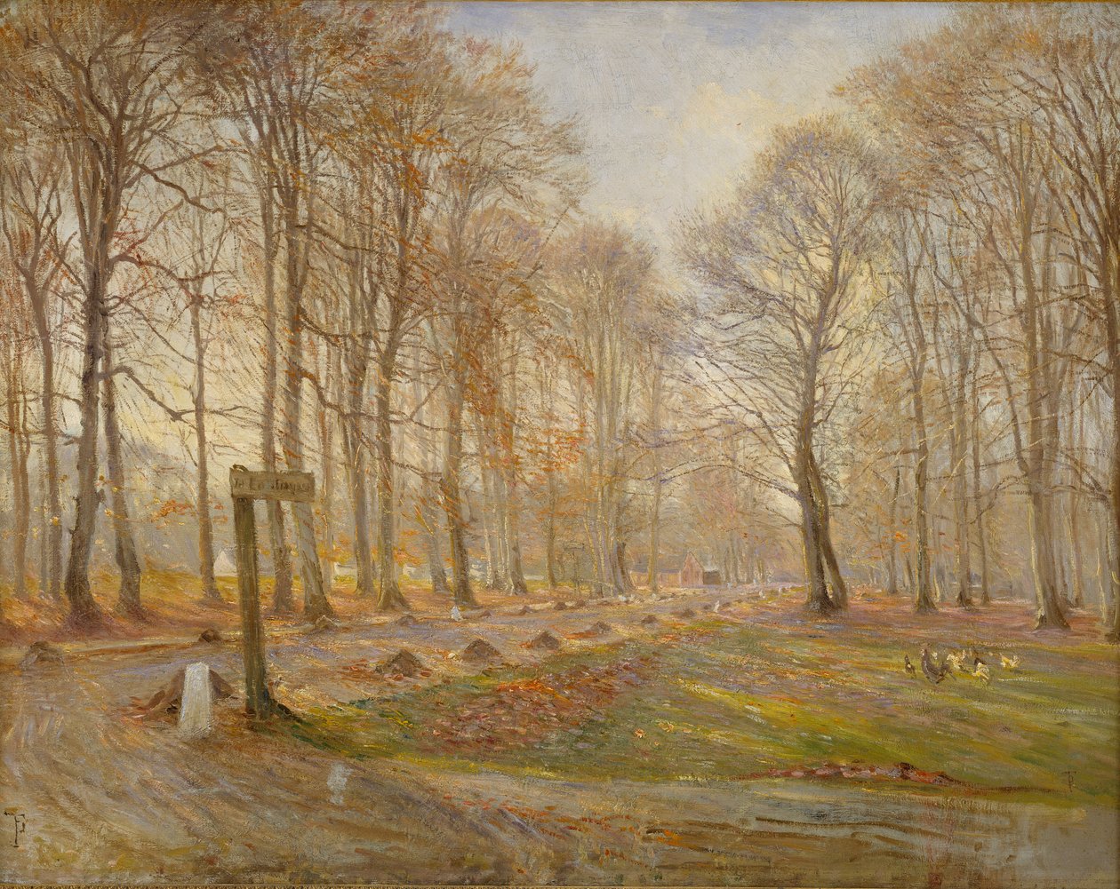 Pozdní podzimní den v jelení zahradě Jægersborg, severně od Kodaně, 1886 od Theodor Esbern Philipsen
