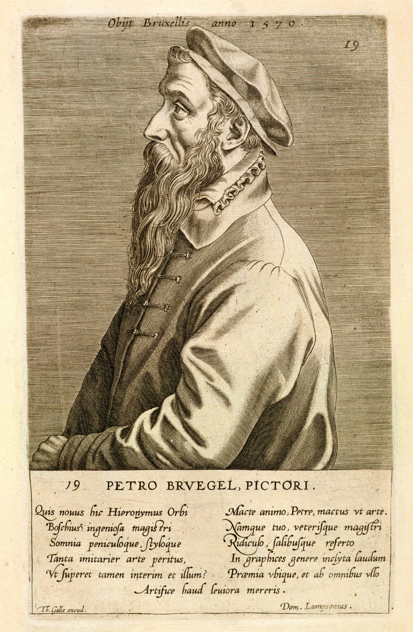 Hospoda Portrét Pietera Brueghela staršího (asi 15278-69). 1572 od Theodor Galle