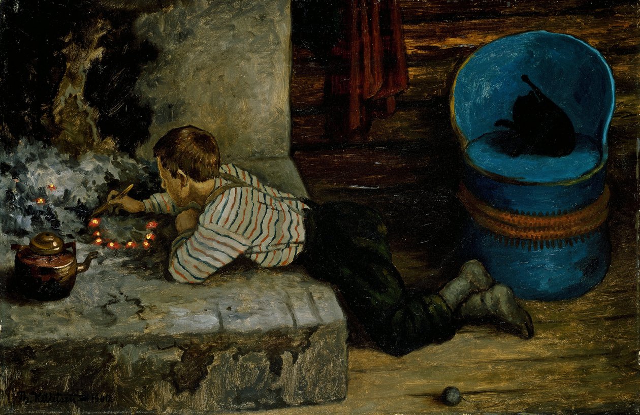 Ash Lad strkat v popelu od Theodor Kittelsen