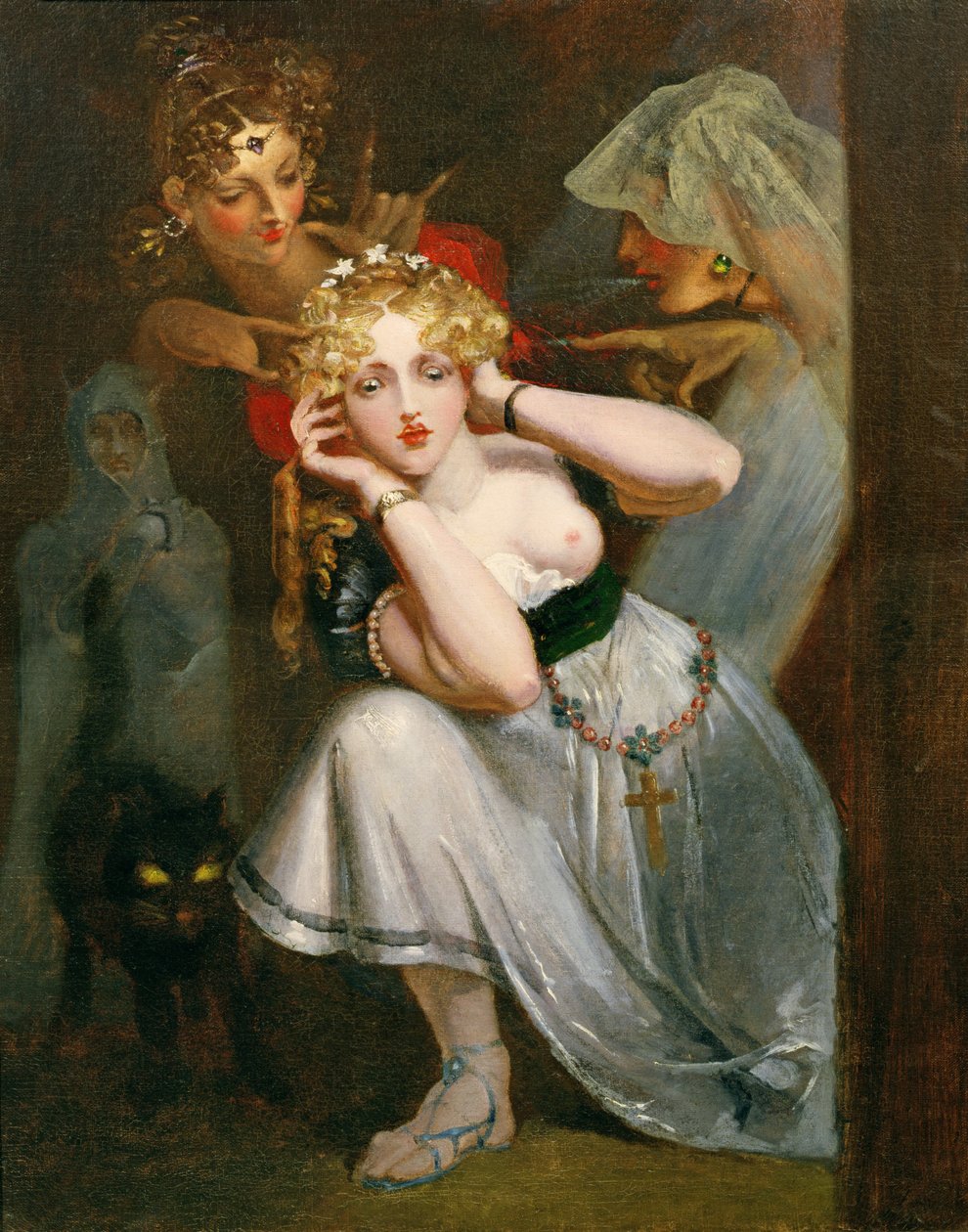Bertalda vyděšená zjeveními od Theodor M. von Holst
