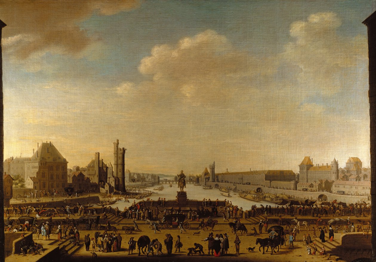Pohled na Paříž z Pointe de la Cite od Theodor Matham