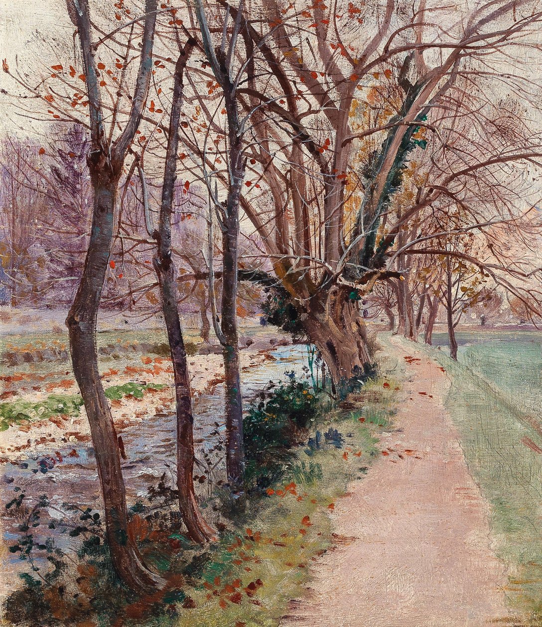 Třída stromů u potoka Allee am Bach od Theodor von Hormann