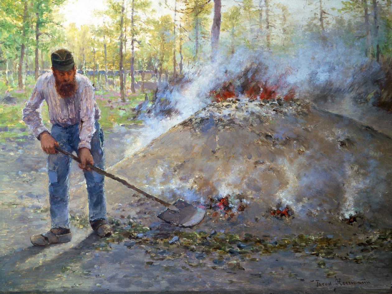 V lesích Fontainebleau, kolem roku 1890 od Theodor von Hormann