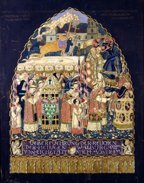 Valburga Kapelle (kvaš na papíře) od Theodor Baierl