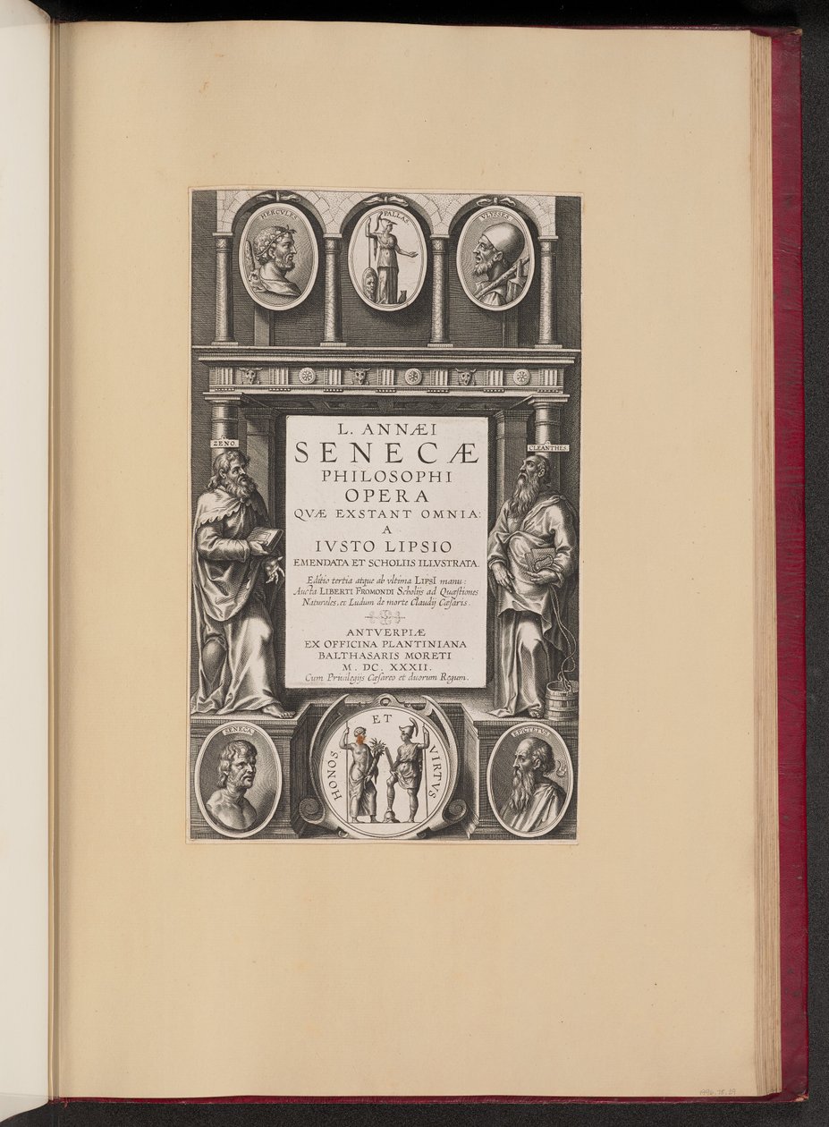 Titulní strana pro L. Annaei Seneca Philosopher