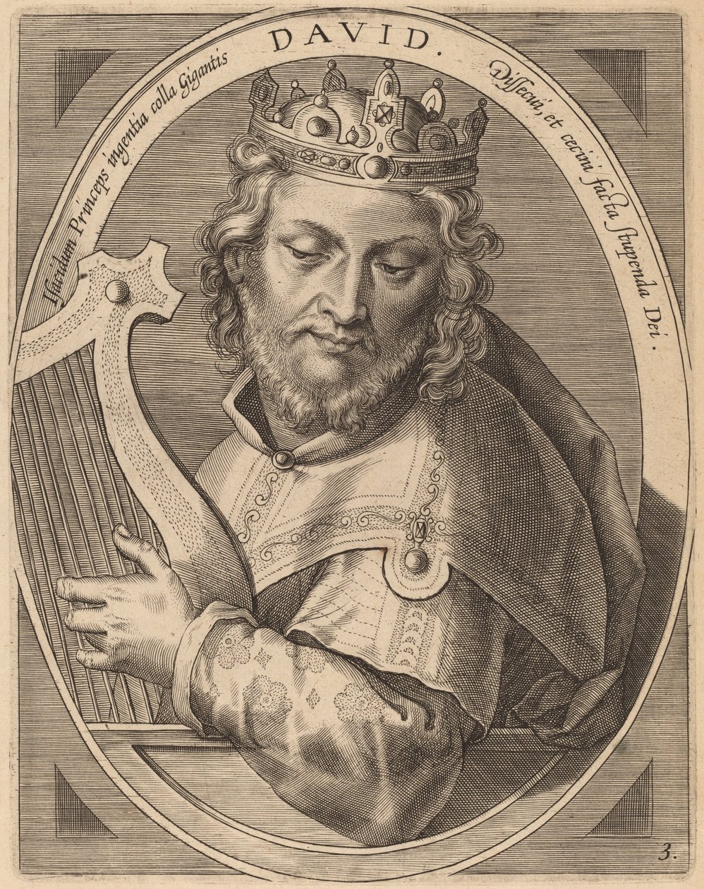 Davide od Theodor Galle after Jan van der Straet
