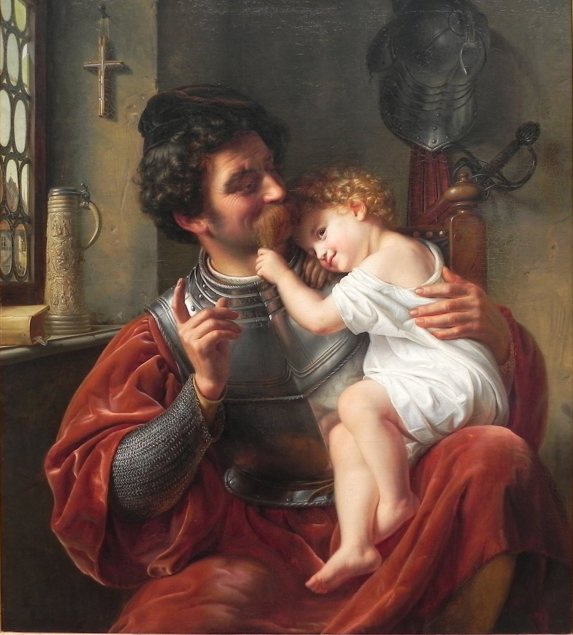 Německy: Der Krieger und sein Kind Válečník a jeho dítě od Theodor Hildebrandt