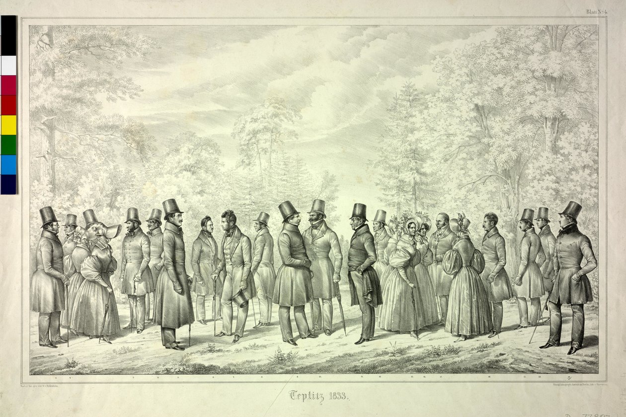 Teplické paměti. lázeňská sezóna 1833. list 4 od Theodor Hosemann