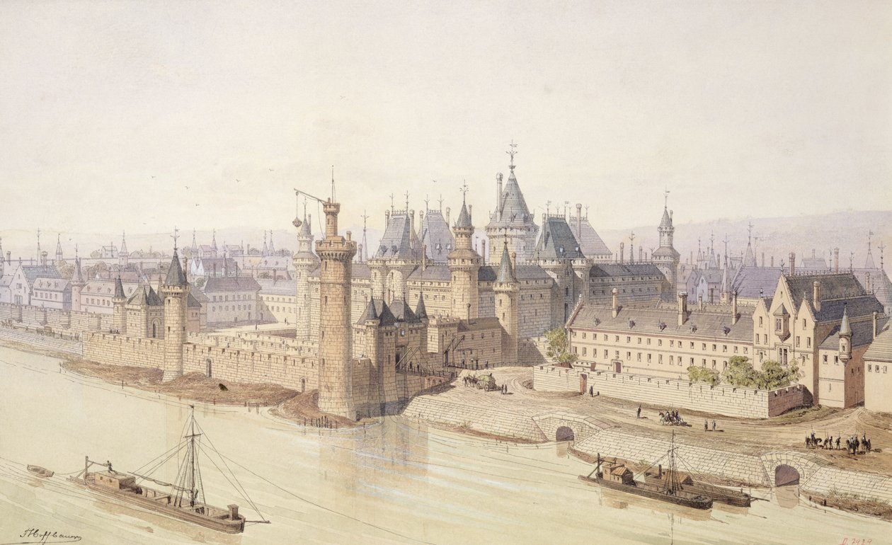 Louvre za vlády Karla V. (1337-80) 