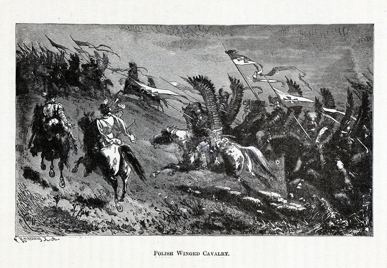 Polská okřídlená kavalérie, 1882 od Theodor Knesing