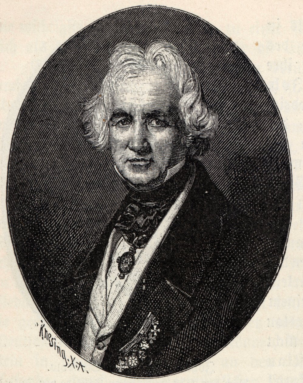 Portrét sochaře Christiana Daniela Raucha 1777-1857. od Theodor Knesing