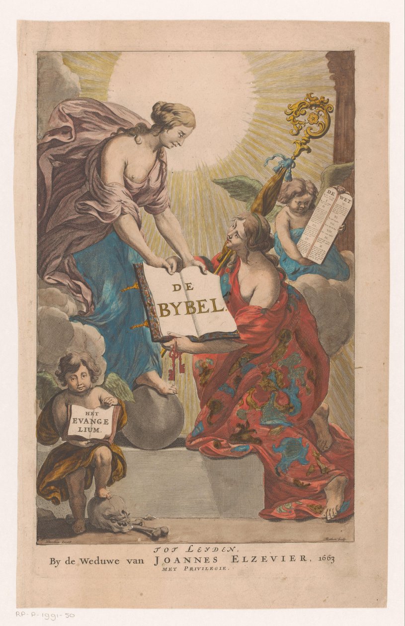 Titulní strana pro bibli Bible (název na předmětu) od Theodor Matham