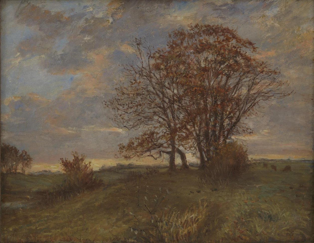 Krajina poblíž Borup, Zéland. Večer od Theodor Philipsen