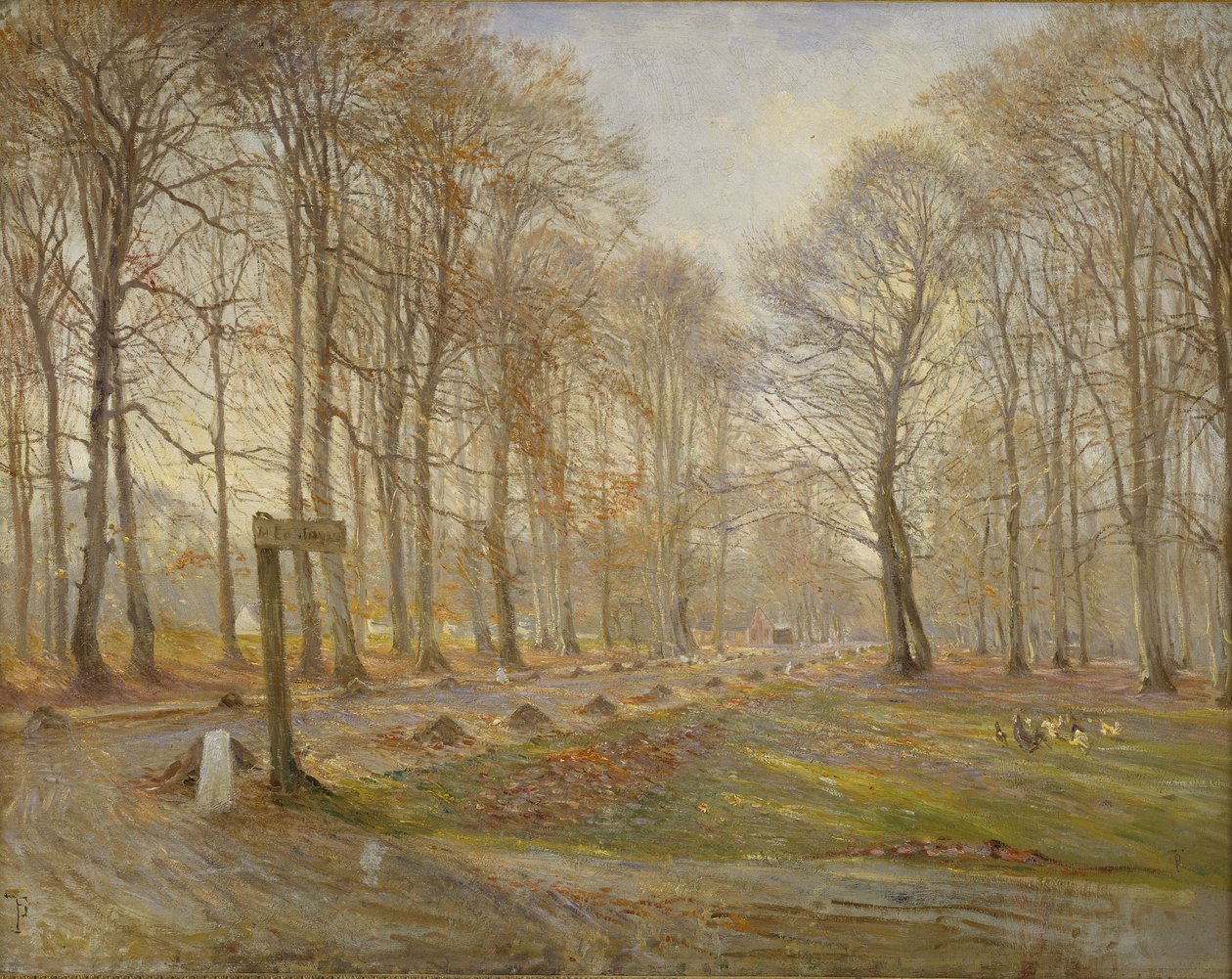 Pozdní podzimní den v Jægersborg Deer Park, severně od Kodaně, 1886 od Theodor Philipsen
