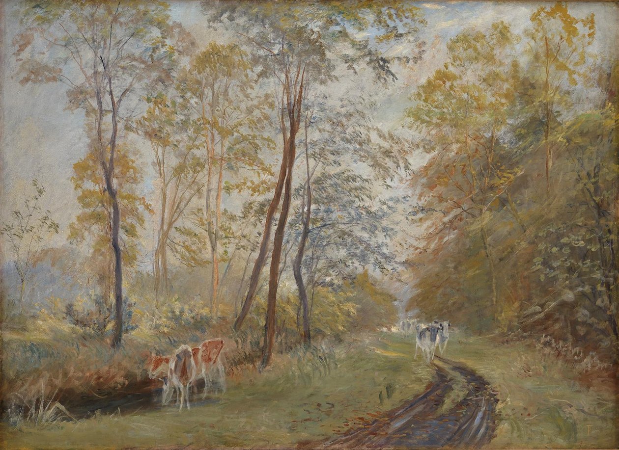 Řeka Sorteaa poblíž Mejlgaard Manor, Jutsko od Theodor Philipsen