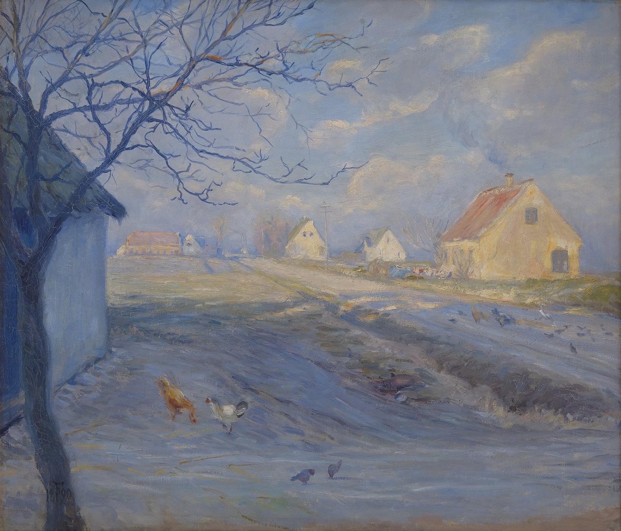 Cesta do Kodaně z Kastrupu. Ostrov Amager od Theodor Philipsen