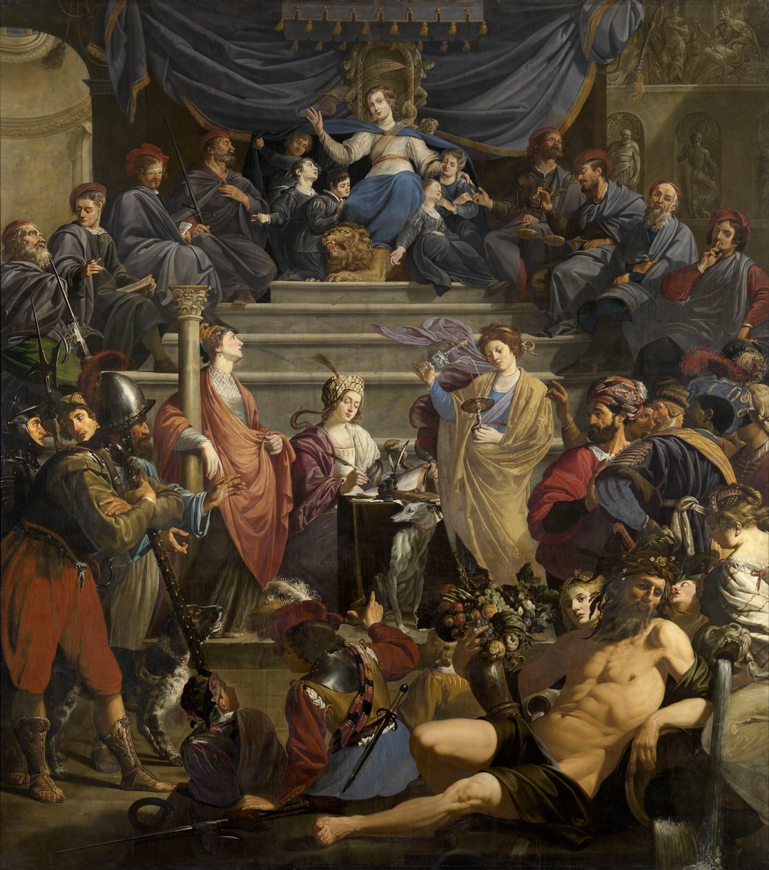 Alegorie Soudního dvora „Gedele“ v Gentu, c.1627-28 (olej na plátně) od Theodor Rombouts