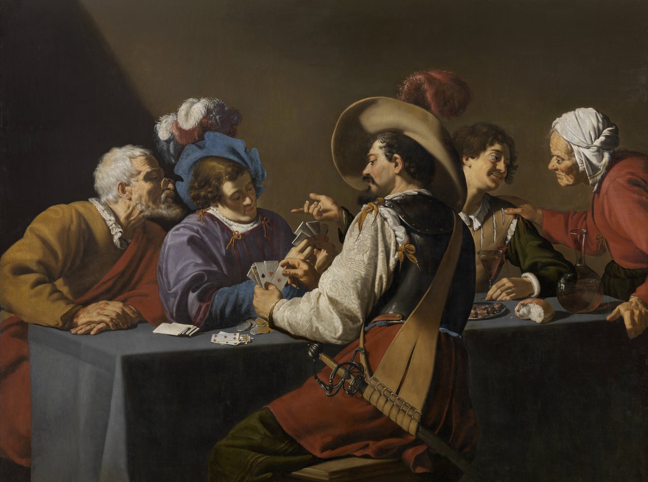 Hrací karty (olej na plátně) od Theodor Rombouts