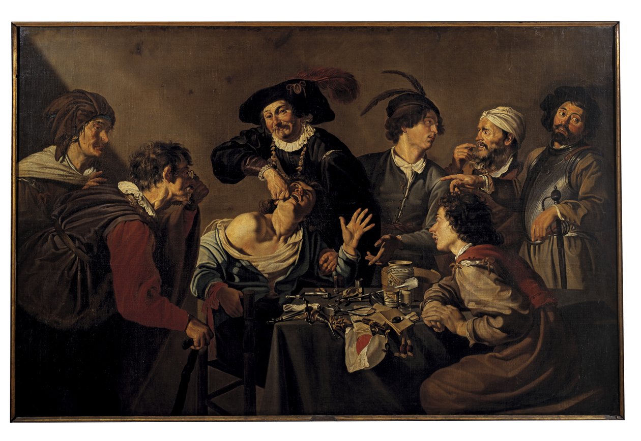 Vytahovač zubů (olej na plátně) od Theodor Rombouts