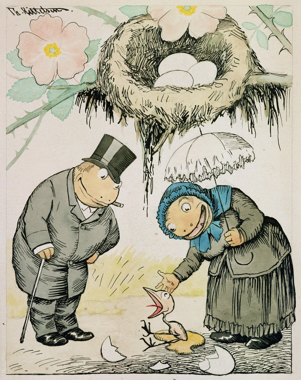 Předčasné doručení od Theodor Kittelsen