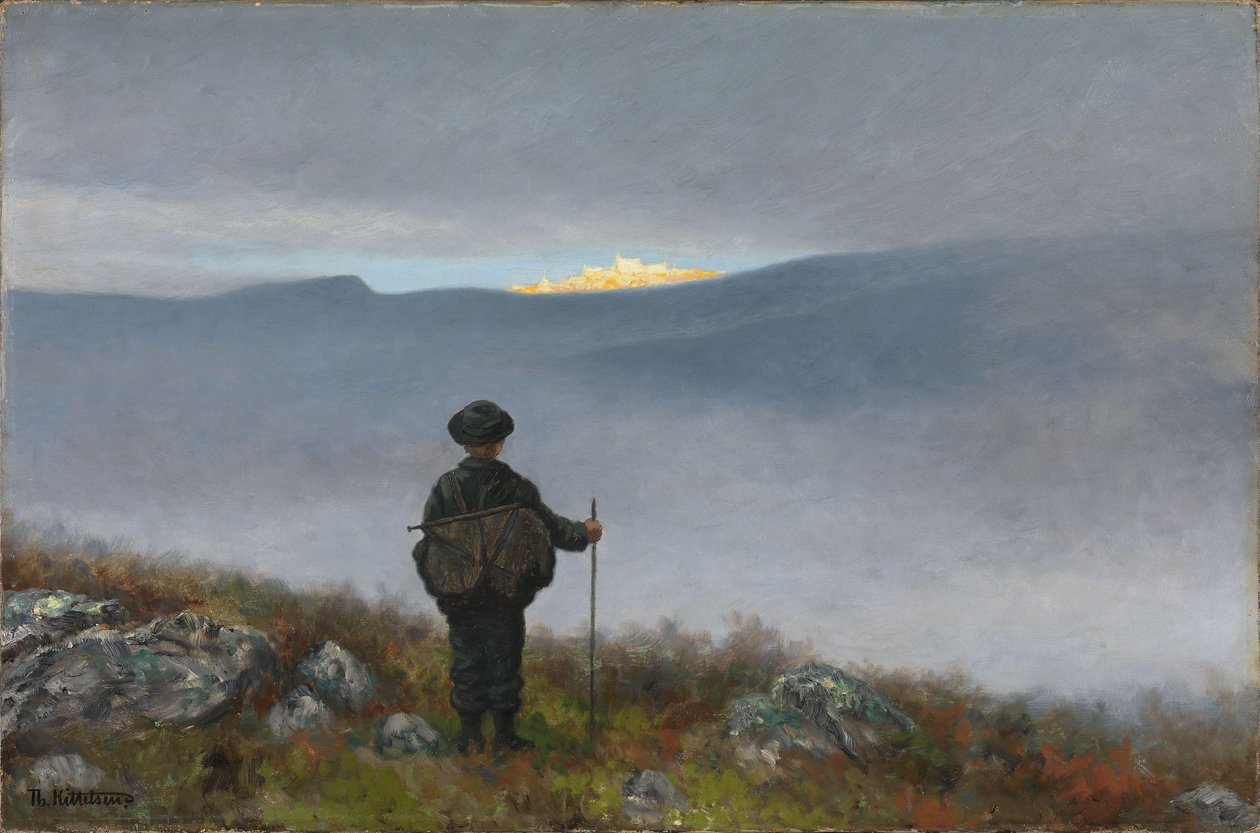 Daleko, daleko Palác Soria Moria se třpytil jako zlato od Theodor Kittelsen