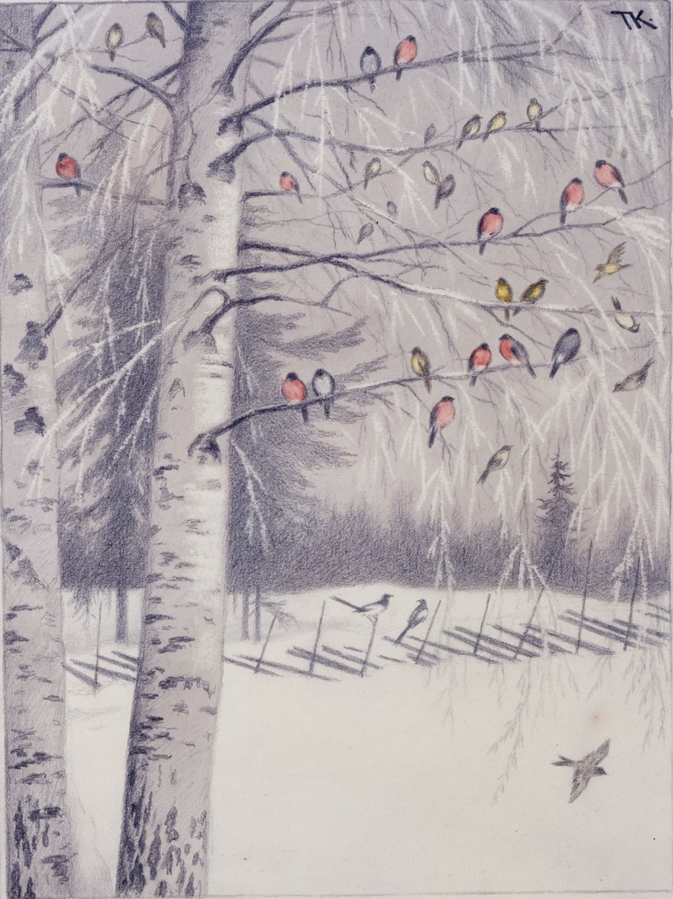 Novoroční hosté od Theodor Kittelsen