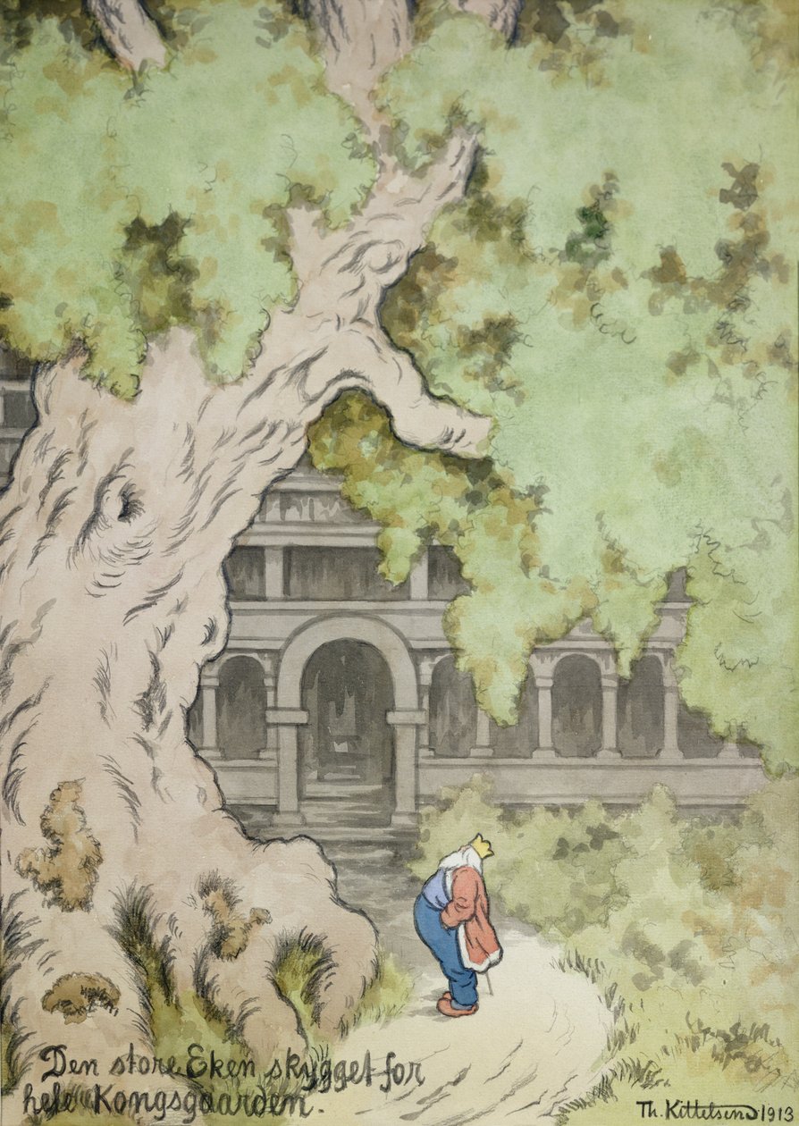 Velký dub stíní celé královské panství od Theodor Kittelsen